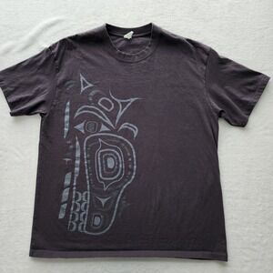 Gift Igloo Indigenous Art Graphic Shirt Mens XL Salish Salmon Thunderbird‎ Whale